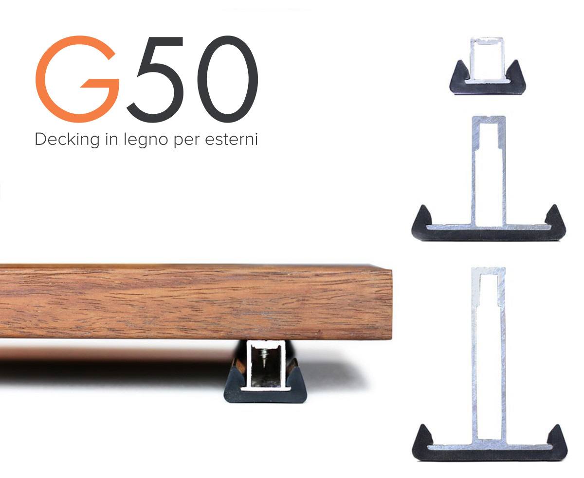 sistema G50 decking in legno brevettato Galimberti